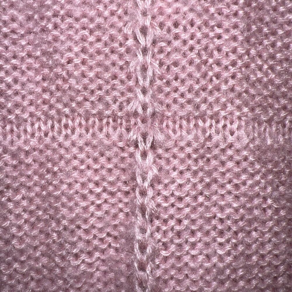 Toppers Vintage 50/60s Womens M Knit Sweater Pink Check w/Lace Collar USA Made - Picture 6 of 8